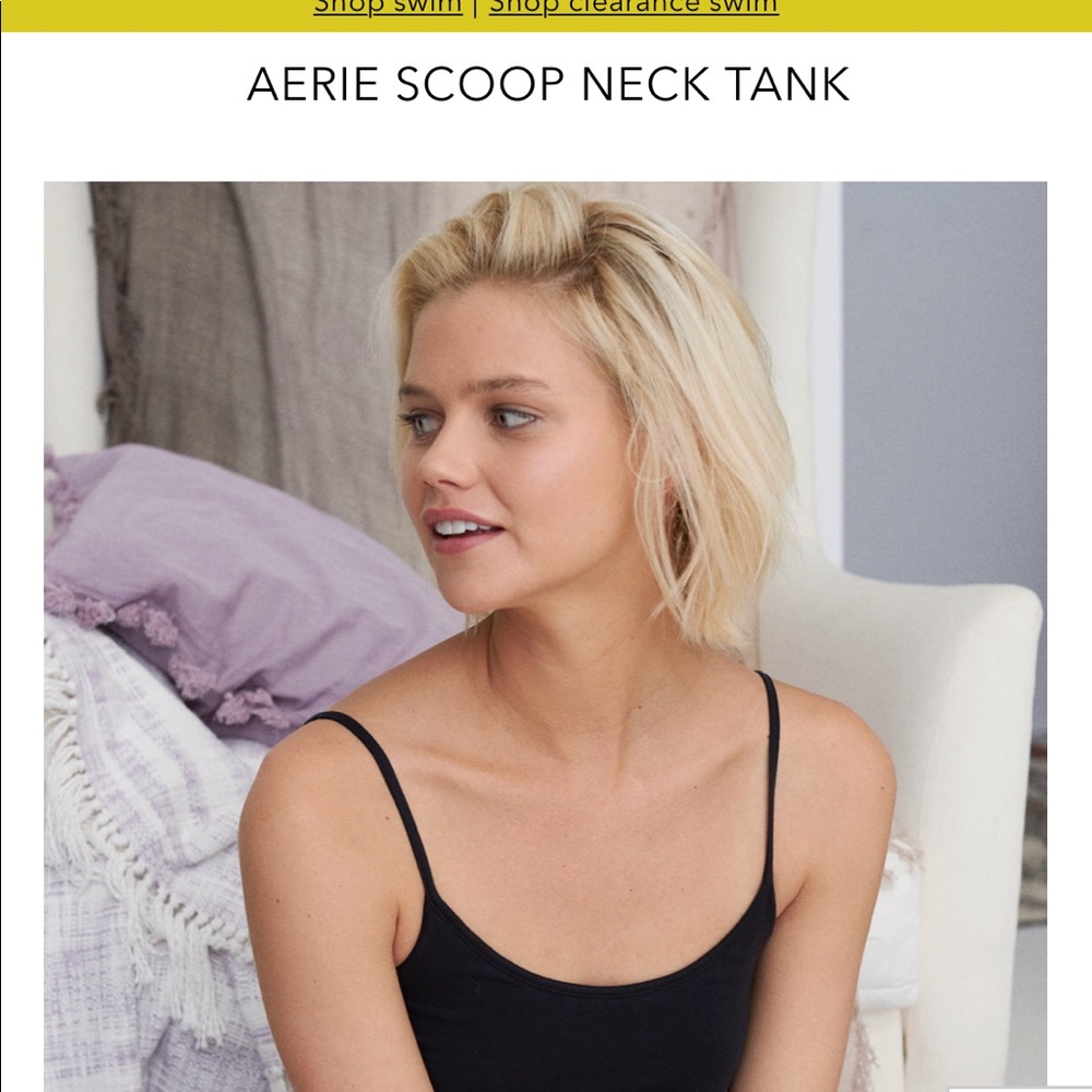 ISO Aerie Scoop Neck Cami— Black